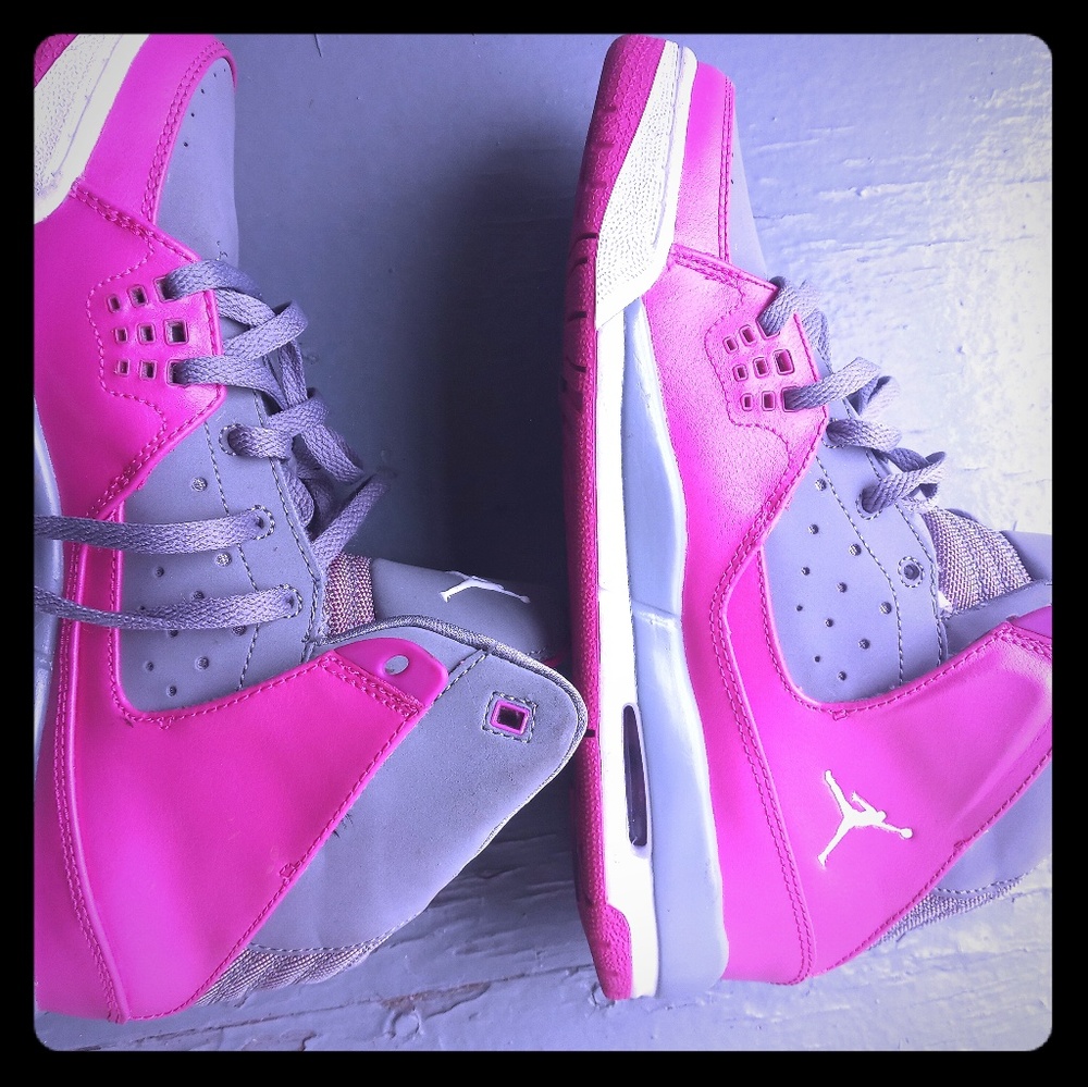 Pink and grey Jordan's